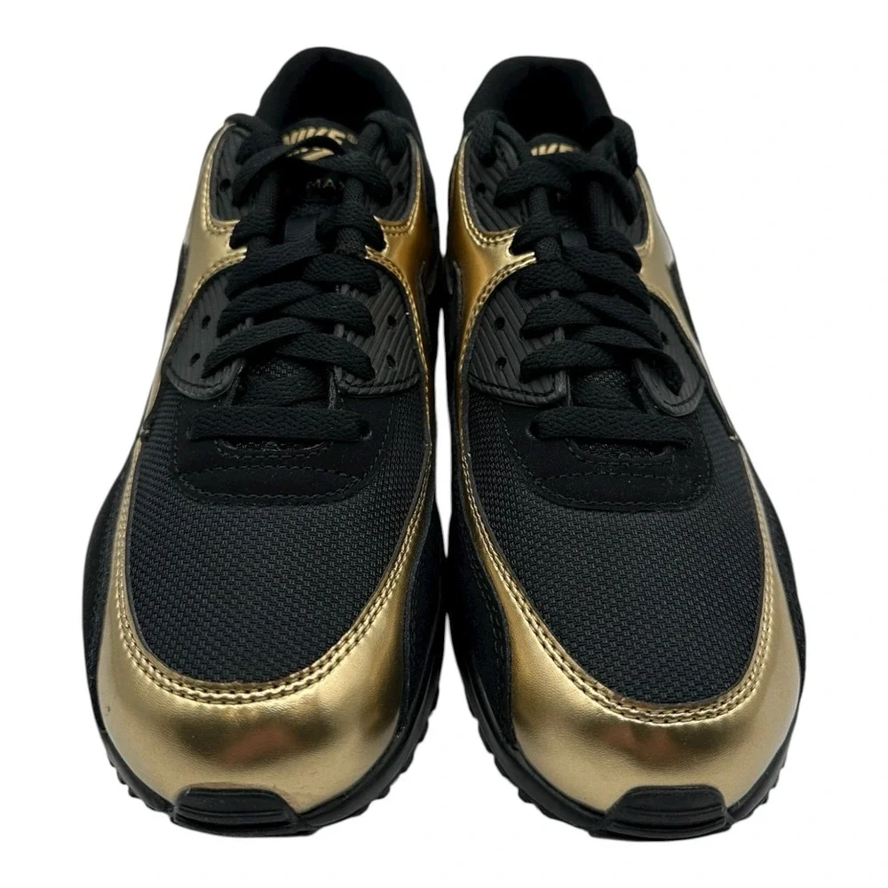 Nike Air Max 90 GS Mesh Shoes Sz Big Kids 4 Womens 5.5 Black Sneakers 833418-013